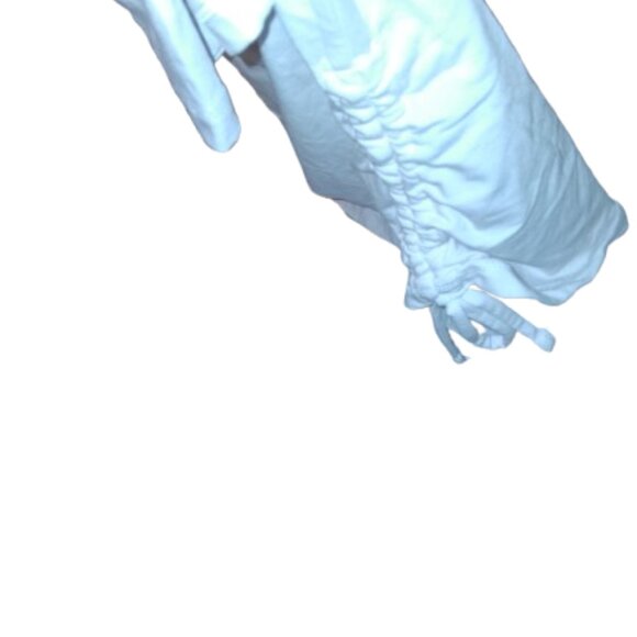 Standards & Practices Cream Ruched Side Top NWT Women’s 3X Adjustable Tie Hem - Picture 2 of 3